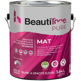 Premium Interior Latex Flat Paint & Primer - High Hide White, 3.64 L