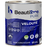 Premium Interior Latex Velvet Paint & Primer - High Hide White, 911 ml