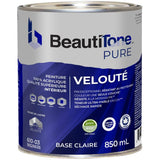 Premium Interior Latex Velvet Paint & Primer - Clear Base, 850 ml
