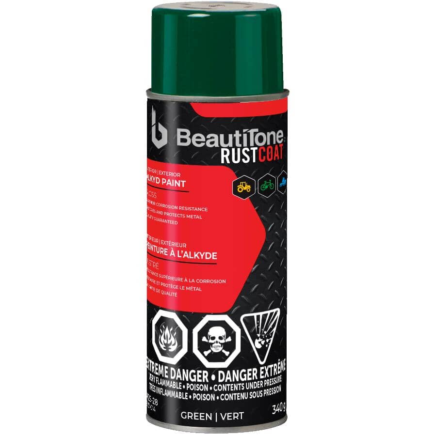 Alkyd Rust Spray Paint - Gloss Green, 340 g