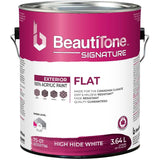 Exterior Acrylic Latex Flat Paint - High Hide White, 3.64 L