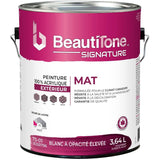 Exterior Acrylic Latex Flat Paint - High Hide White, 3.64 L