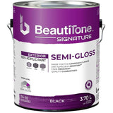 Exterior Acrylic Latex Semi-Gloss Paint - Black, 3.7 L
