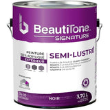 Exterior Acrylic Latex Semi-Gloss Paint - Black, 3.7 L