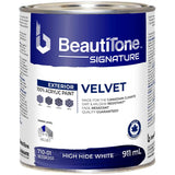 Exterior Acrylic Latex Velvet Paint - High Hide White, 911 ml