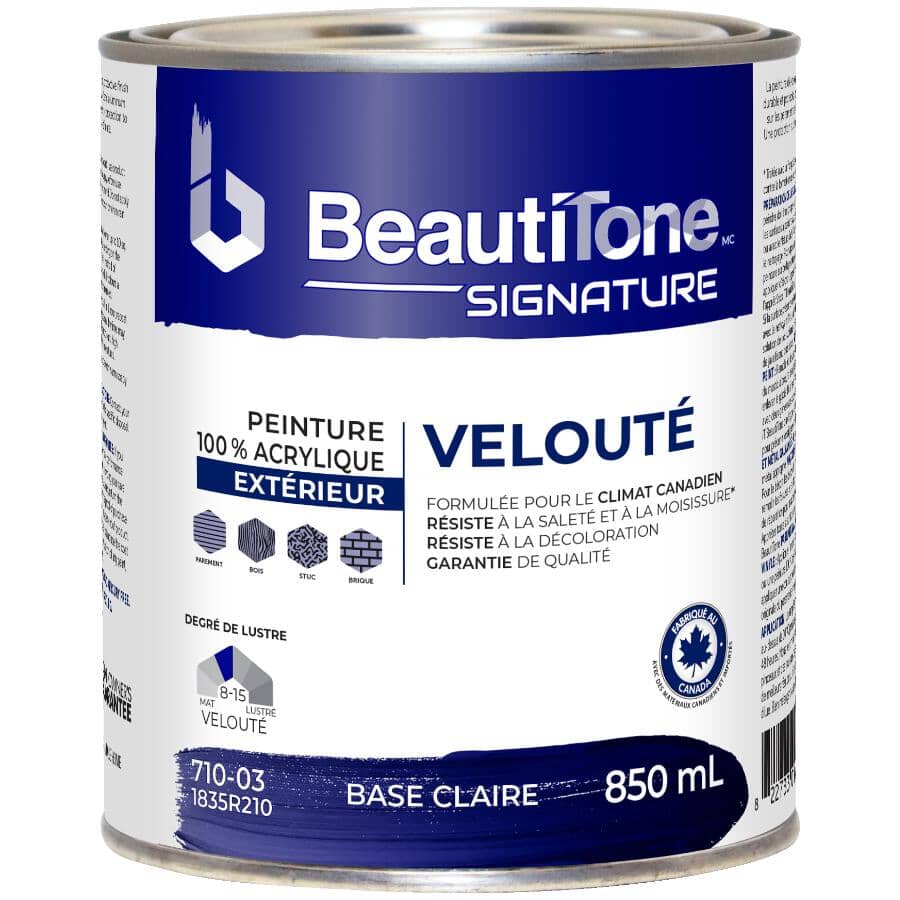 Exterior Acrylic Latex Velvet Paint - Clear Base, 850 ml