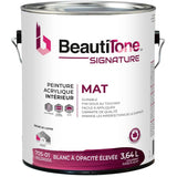 Interior Acrylic Flat Paint - High Hide White, 3.64 L