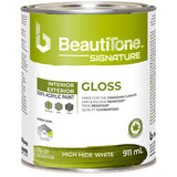Interior / Exterior Acrylic Latex Gloss Paint - High Hide White, 911 ml