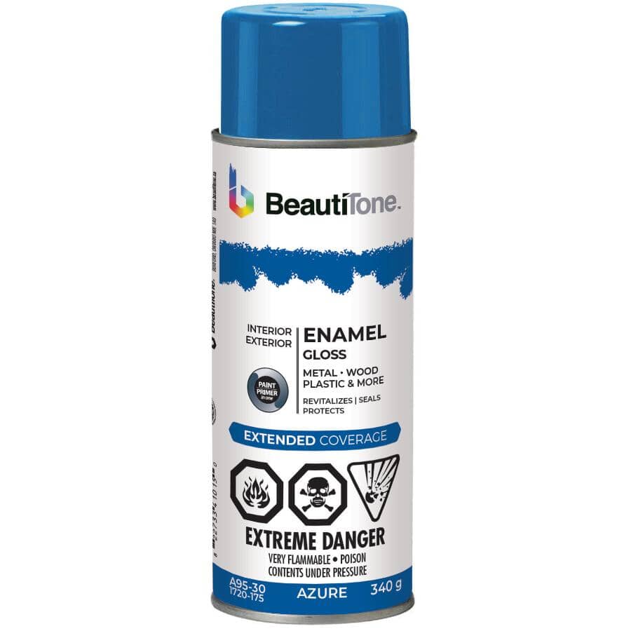 Solvent Enamel Spray Paint - Gloss Azure, 340 g