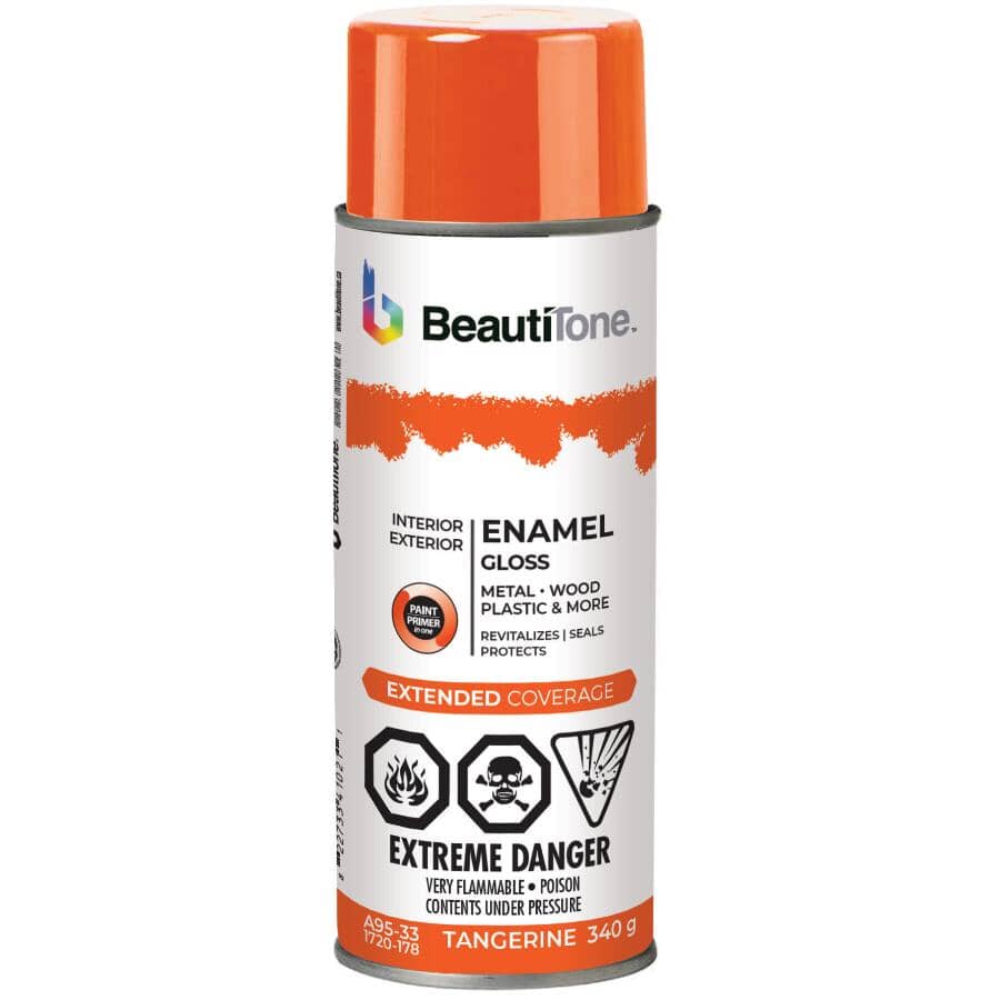 Solvent Enamel Spray Paint - Gloss Tangerine, 340 g