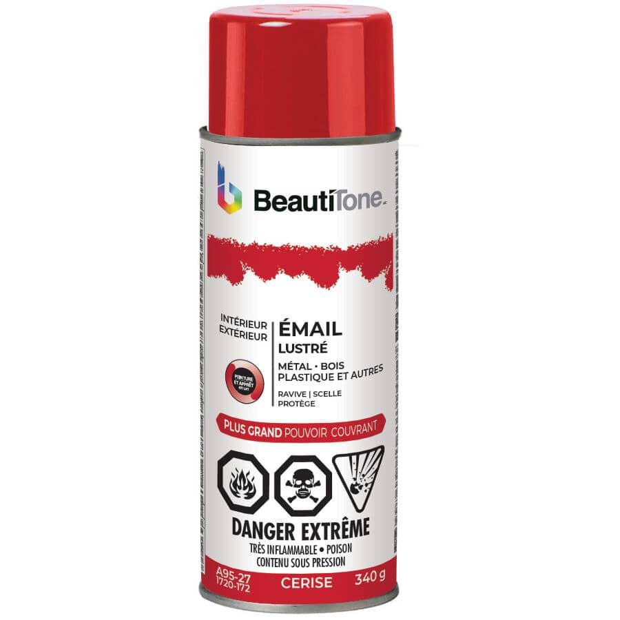 Solvent Enamel Spray Paint - Gloss Cherry Red, 340 g