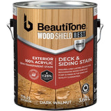 100% Acrylic Deck & Siding Stain - Semi-Transparent Dark Walnut, 3.64 L