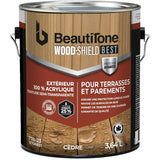 100% Acrylic Deck & Siding Stain - Semi-Transparent Cedar, 3.64 L