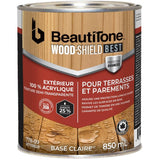 100% Acrylic Deck & Siding Stain - Semi-Transparent Clear Base, 850 ml