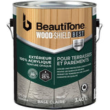 100% Acrylic Deck & Siding Stain - Solid Clear Base, 3.4 L