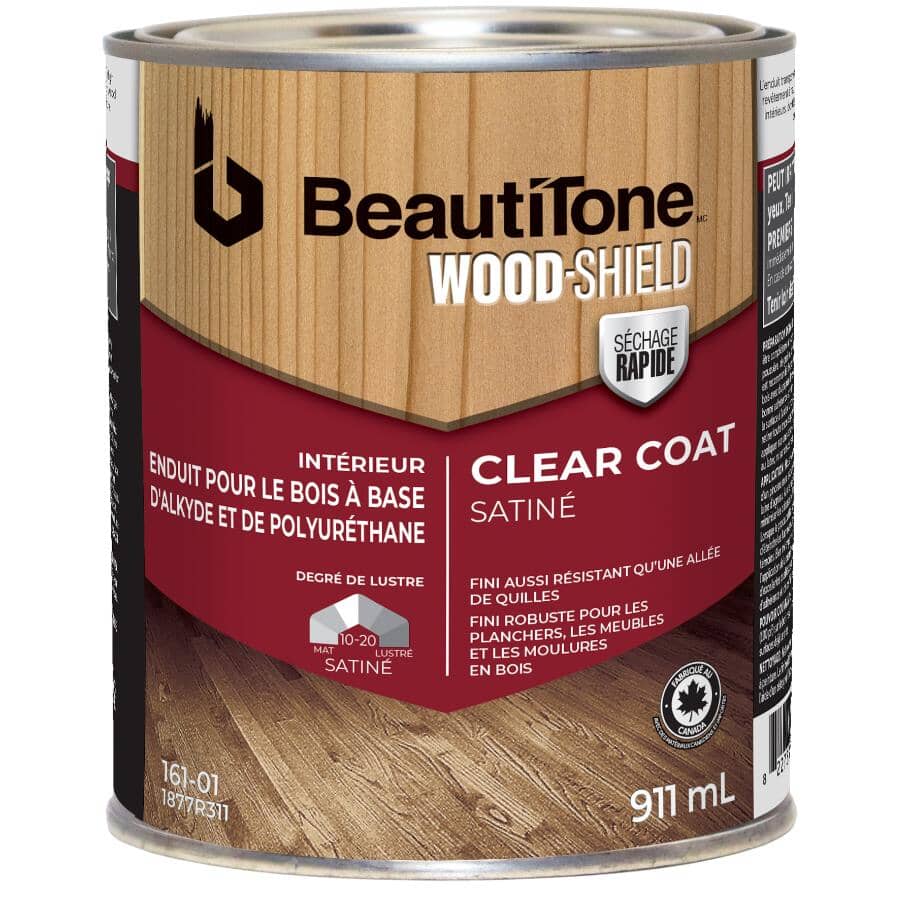 Polyurethane Wood Finish - Satin Clear Coat, 911 ml