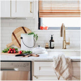 5.5L Galvanized Steel Kitchen Composter - White, with Filter