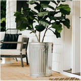 Galvanized Garbage Can - with Lid, 75 L
