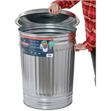 Galvanized Garbage Can - with Lid, 117 L