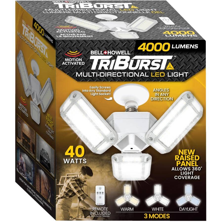 As Seen On TV TriBurst Multi-Directional LED Light with Remote - 4000 Lumens