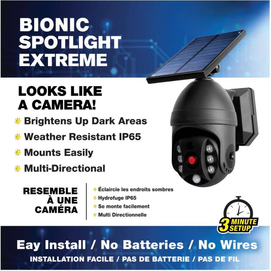 Bionic Spotlight Extreme Solar Powered Motion Sensor Security Light