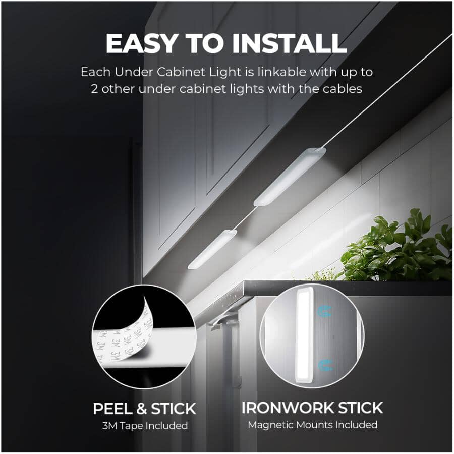 Bionic Under Cabinet Lights - White, 3 Pack