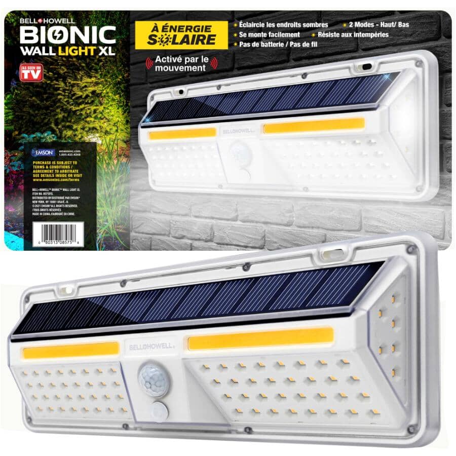 Bionic Wall Light XL Solar Powered Motion Sensor Security Light