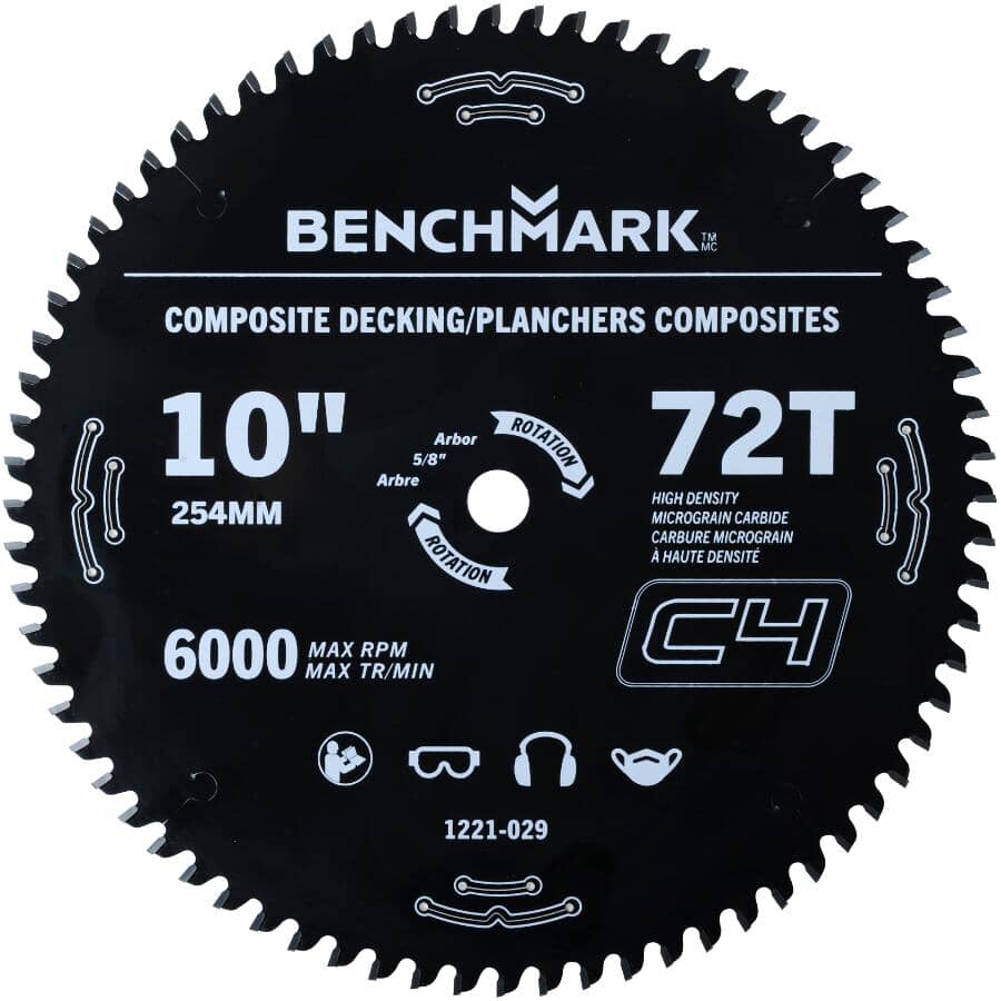 10" 72 Tooth Premium Composite Carbide Circular Saw Blade
