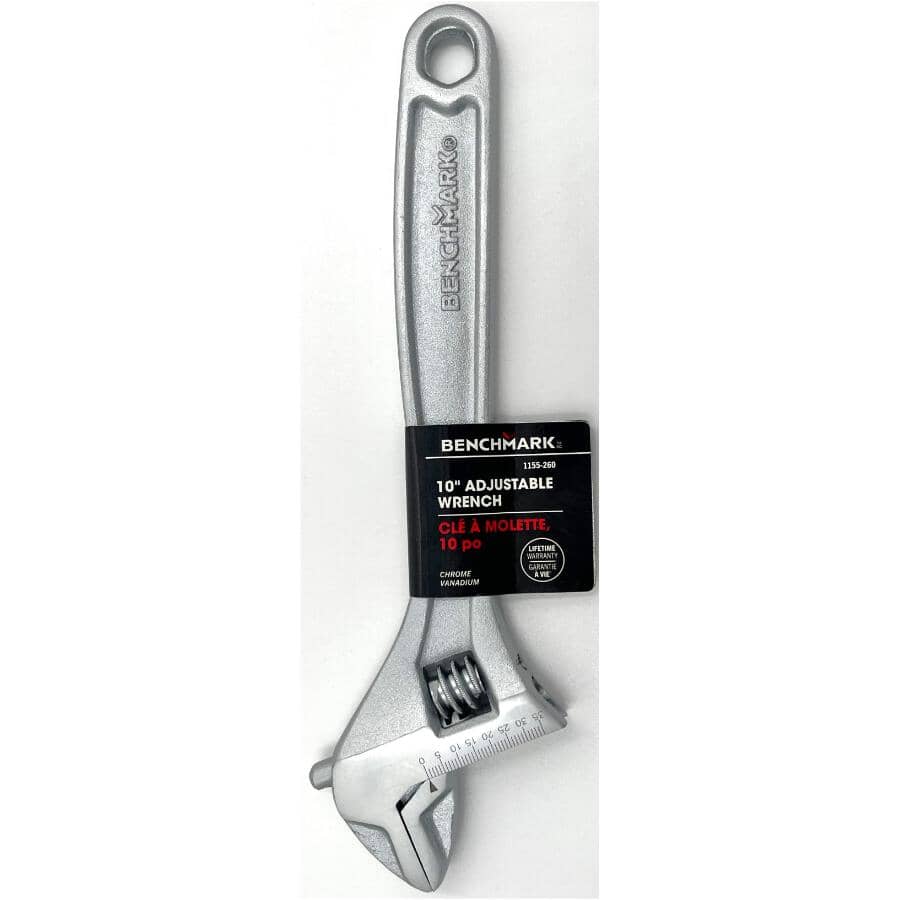 10" Chrome Vanadium Adjustable Wrench