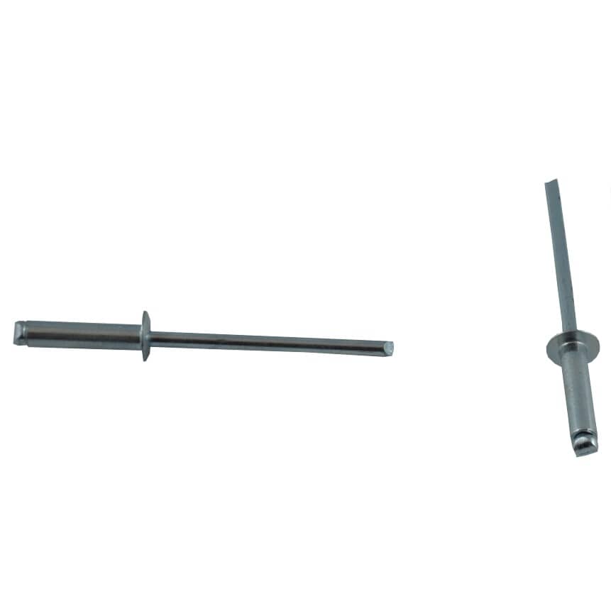 100 Pack 1/8" Long Steel Rivets