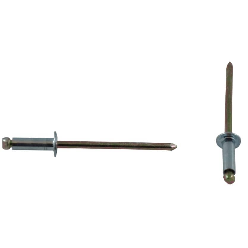 100 Pack 1/8" Medium Steel Rivets