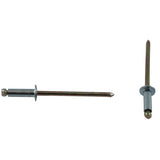 100 Pack 1/8" Medium Steel Rivets
