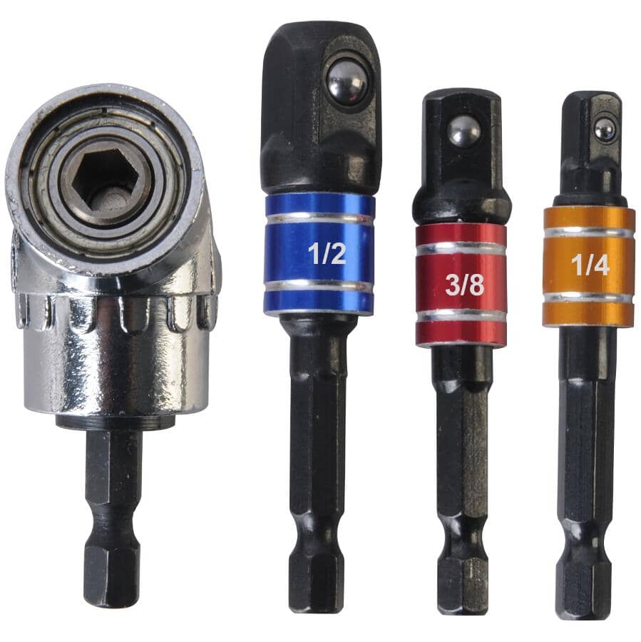 105 Degree Drill Driver Attachment - with Socket Adapters