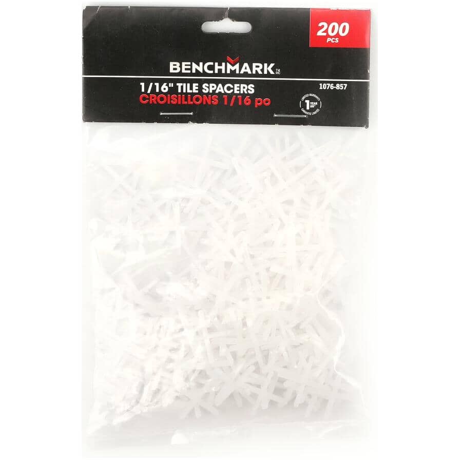 1/16" Cross Tile Spacers - 200 Pack