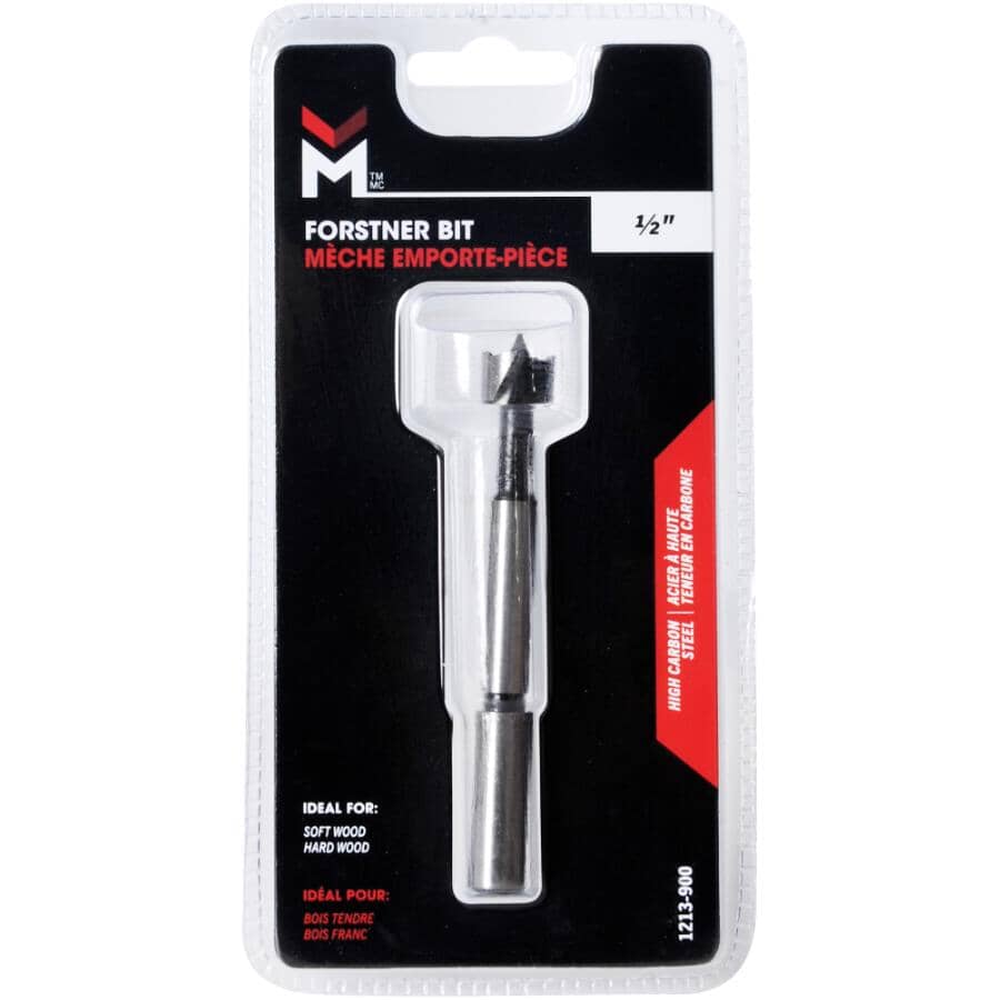 1/2" High Carbon Steel Forstner Bit