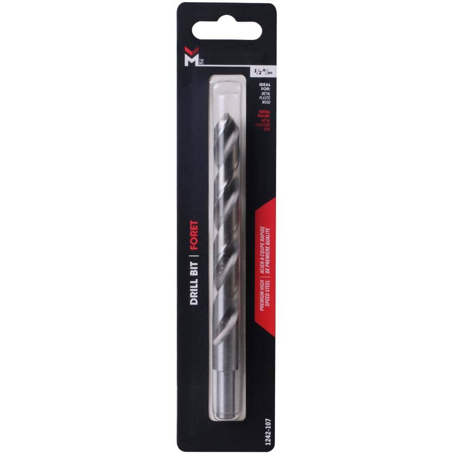 1/2" High Speed Steel Drill Bit - Silver