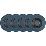120 Grit 4-1/2" x 7/8" Flap Disc Wheel - 5 Pack
