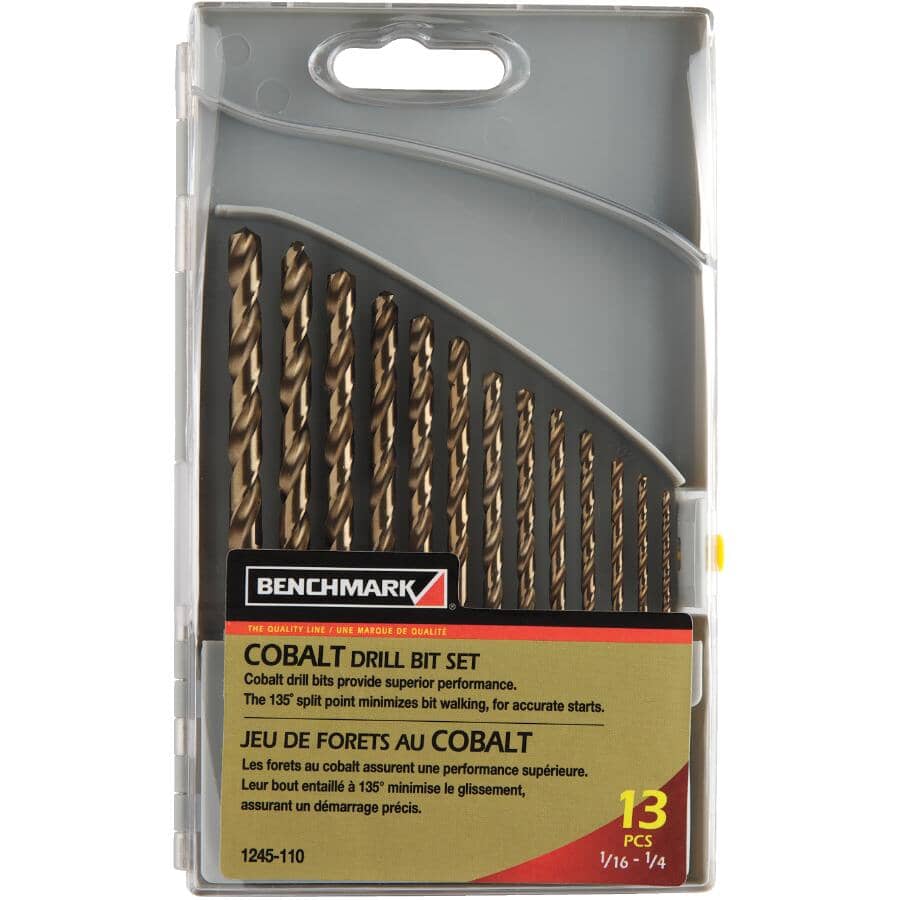 13 Piece Cobalt Drill Bit Set