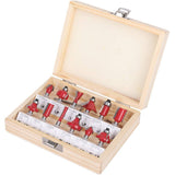 1/4" Carbide Router Bit Set - 12 Piece
