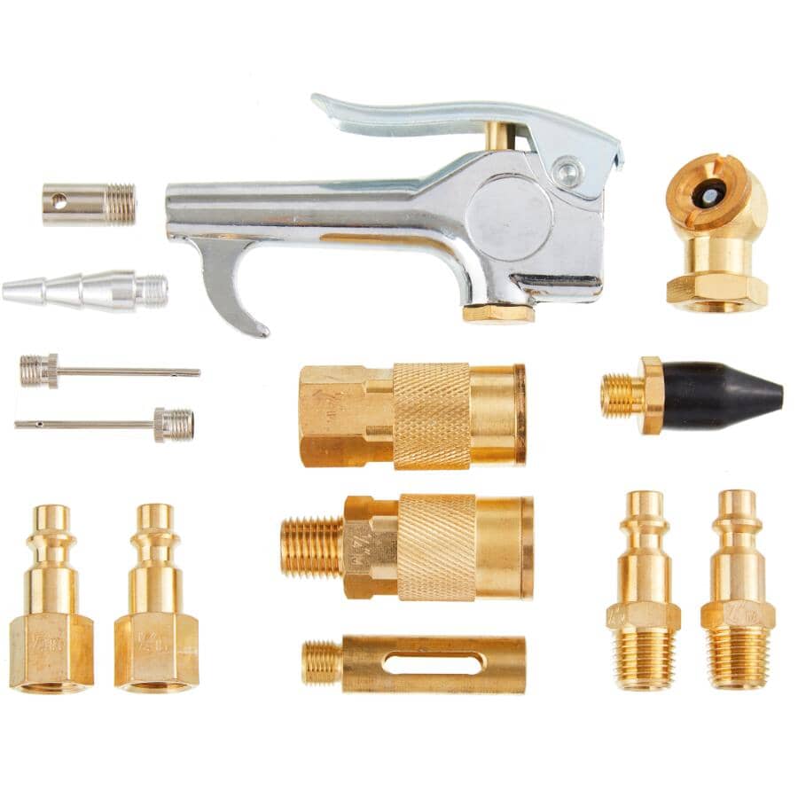 1/4 Female National Pipe Thread Blow Gun Kit - 14 Piece