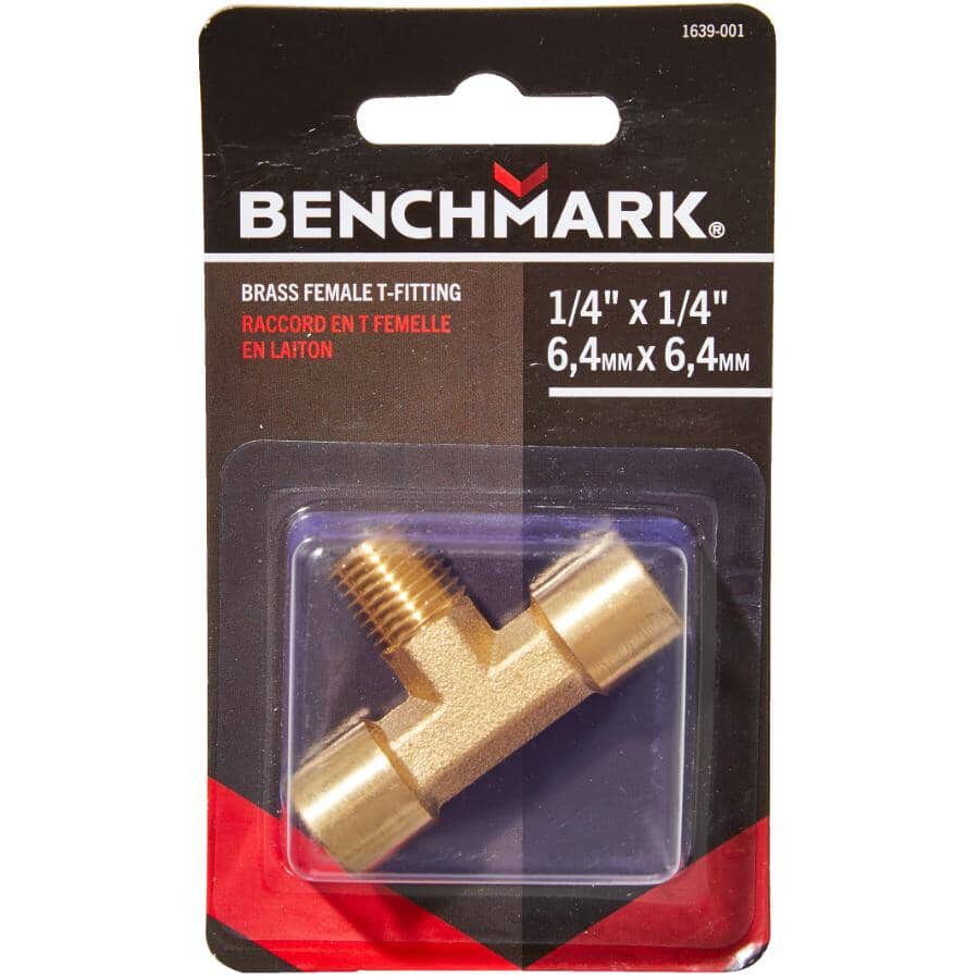 1/4" Female National Pipe Thread Tee Fitting