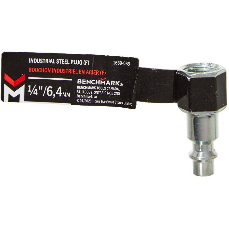 1/4" Industrial Steel Female National Pipe Thread Plug