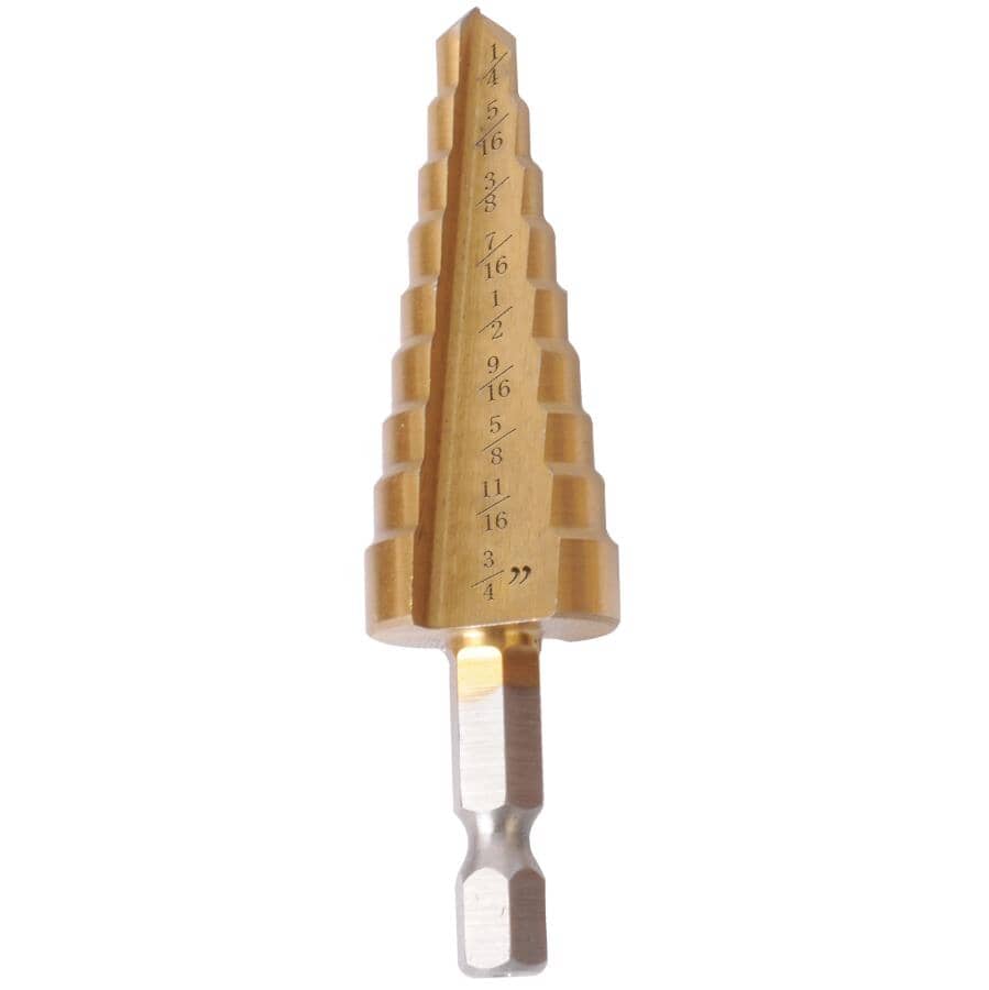 1/4" Step Drill Bit Set - 3 Piece