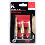 1/4" Step Drill Bit Set - 3 Piece