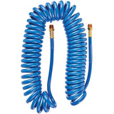 1/4" x 25' x 1/4" National Pipe Thread Blue Poly Recoil Air Hose