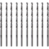 1/8" High Speed Steel Drill Bits - Silver, 10 Pack