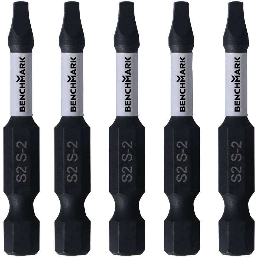 2" #2 Square Power Bits - 5 Pack