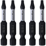 2" #2 Square Power Bits - 5 Pack