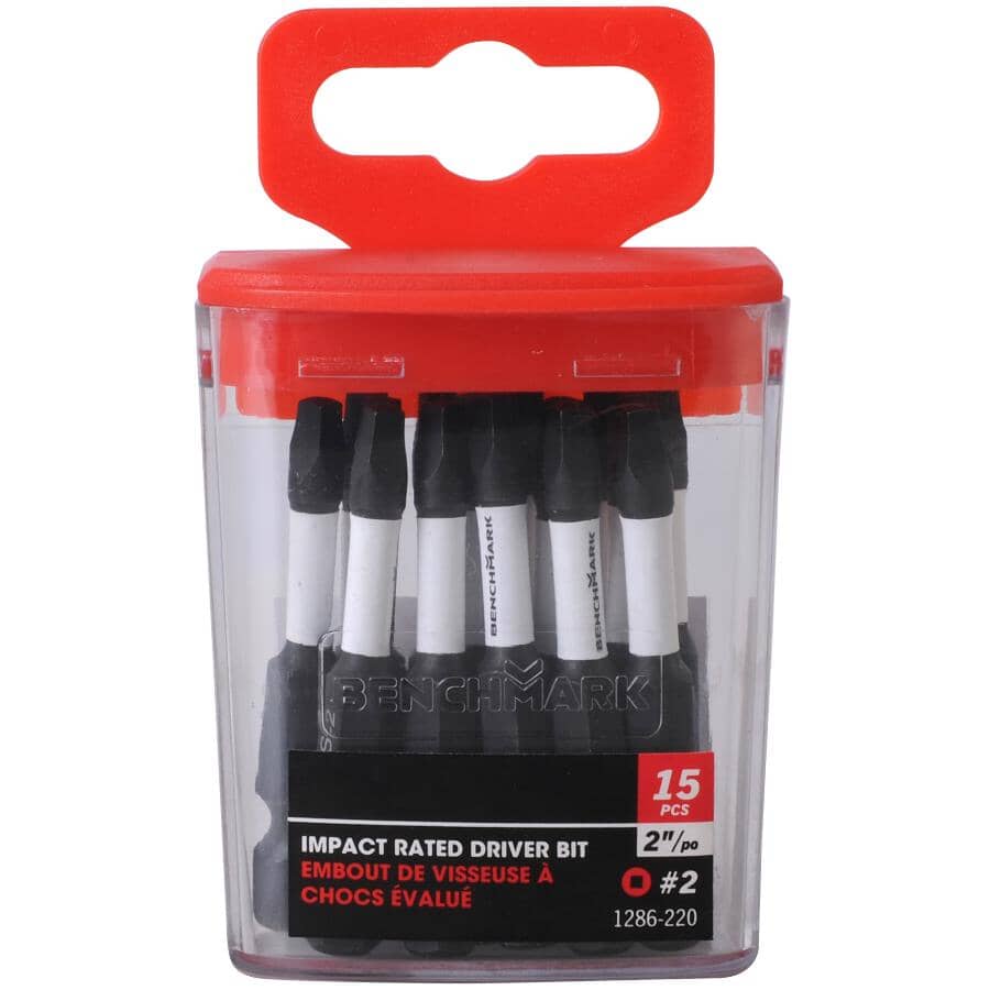 2" #2 Square Power Bits - 15 Pack
