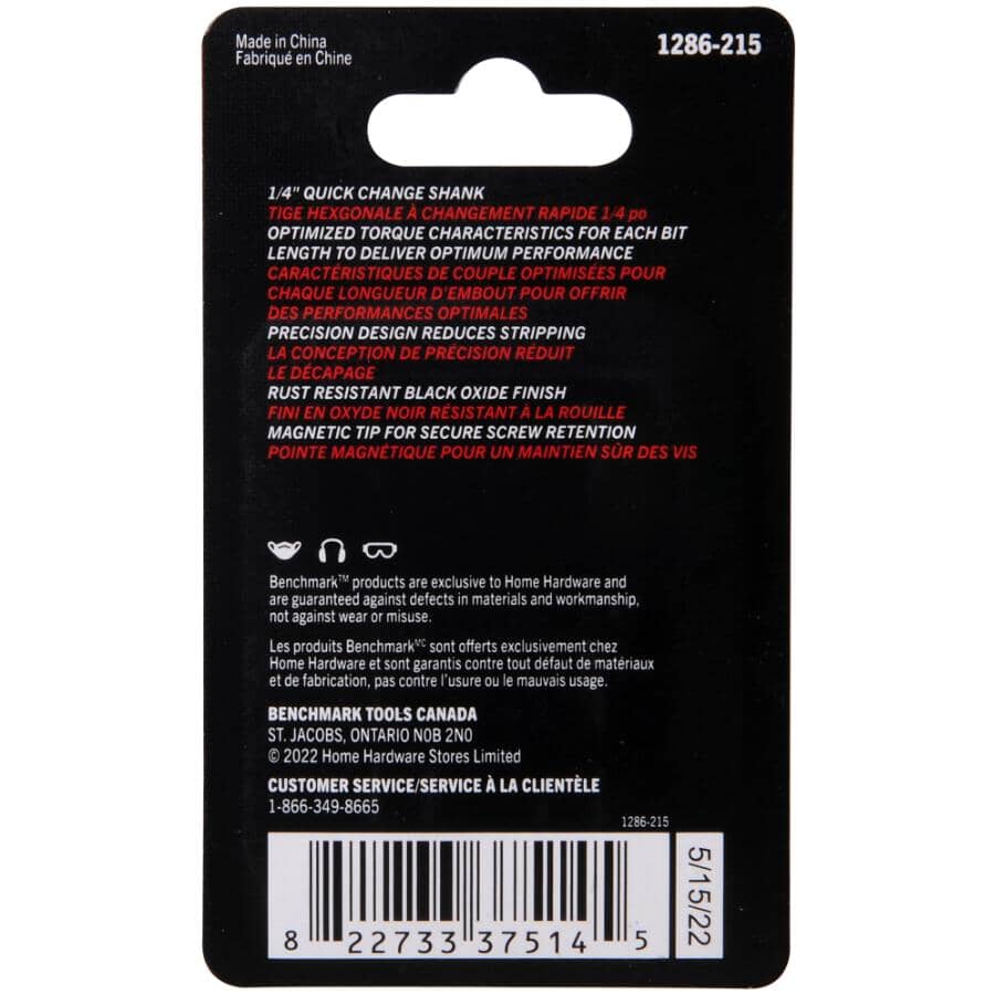 2" #2 Square Power Bits - 5 Pack